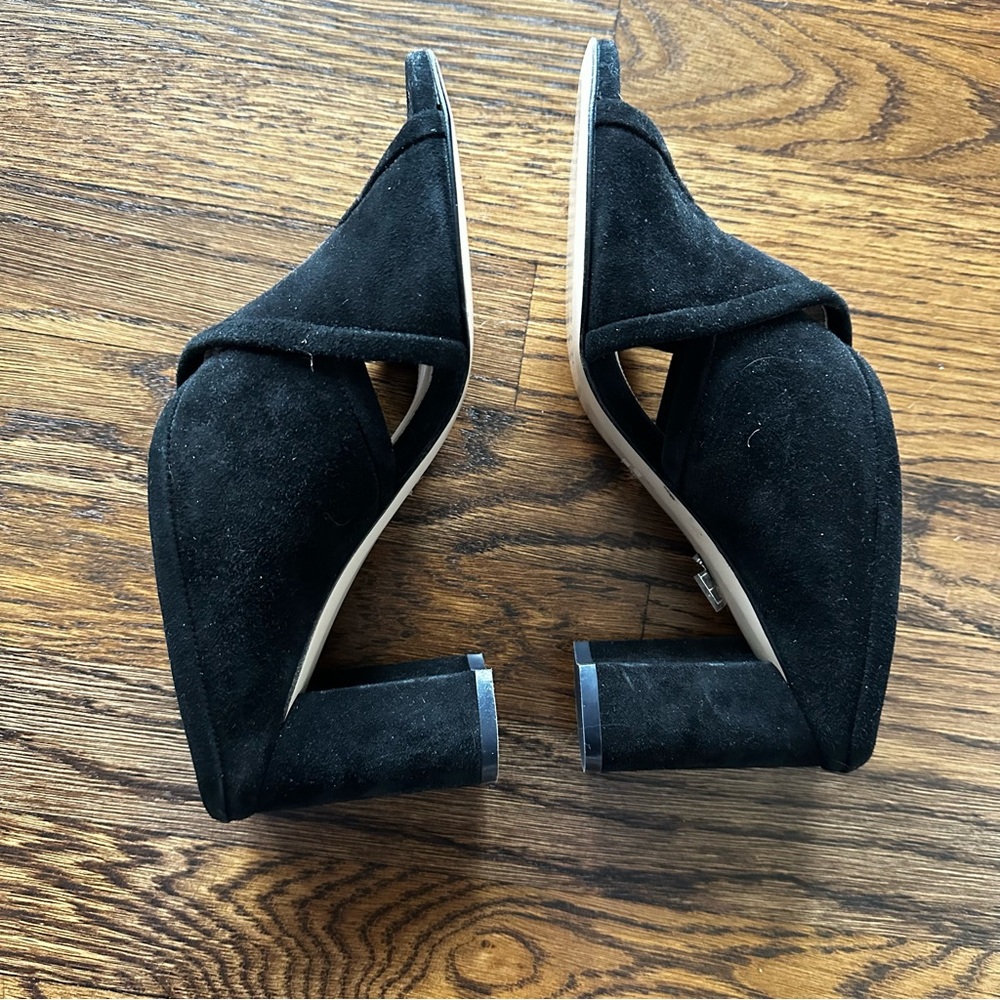 Stuart Weitzman Black Suede Mules - Picture 3 of 16